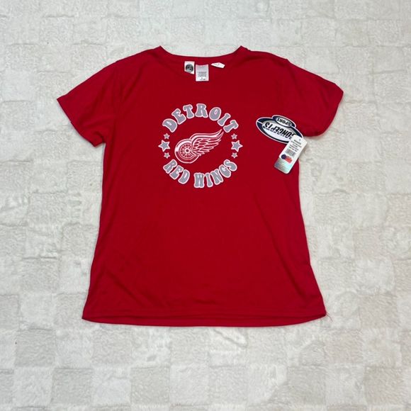 Detroit Red wings Women's Short Sleeve Graphic T-Shirt NWT - Picture 1 of 3